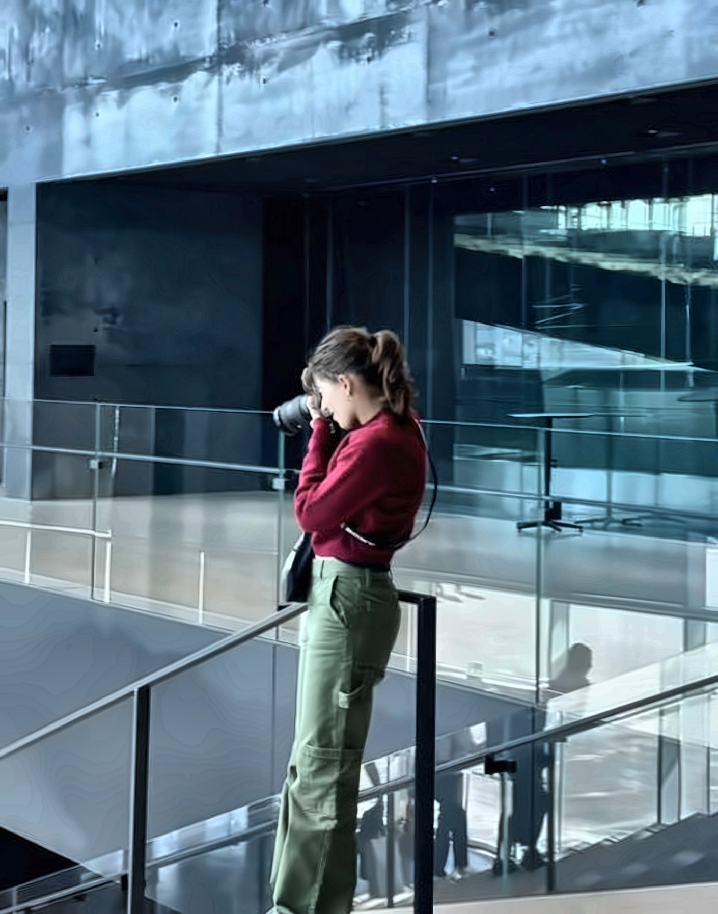 Aurora Malenchini fotografiando